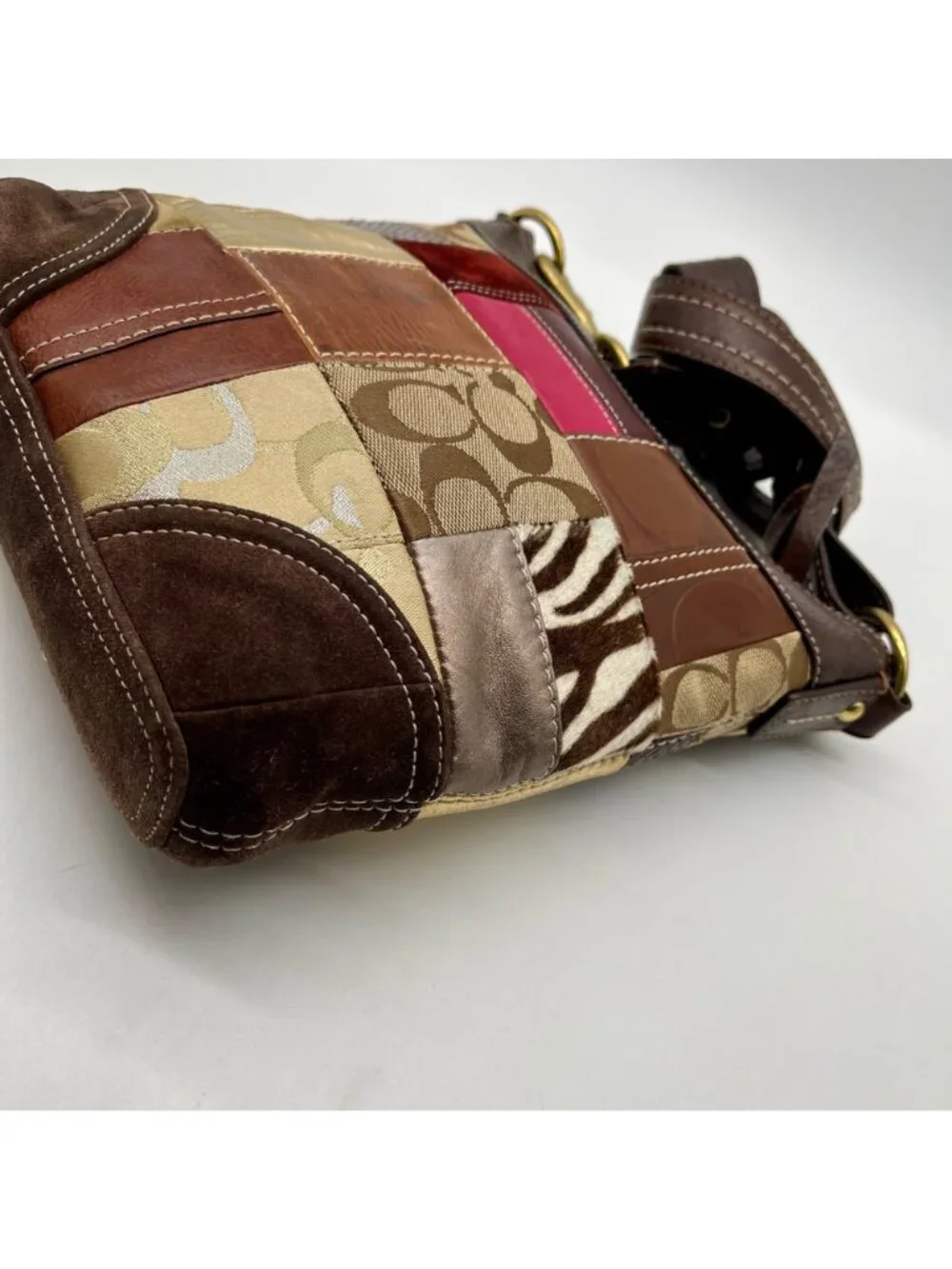 Coach Multi Colored Vintage Patchwork Crossbody Bag